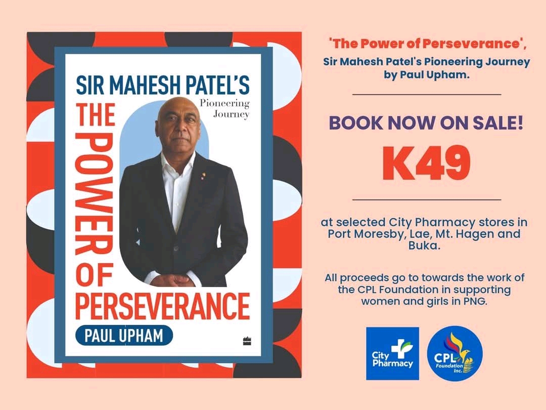 Poster of Sir Mahesh Patel book the Power of Perseverance